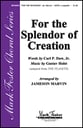 For the Splendor of Creation SATB choral sheet music cover